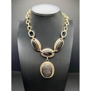 Agate Pendant Statement Necklace